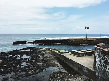 Scenic view of sea against sky