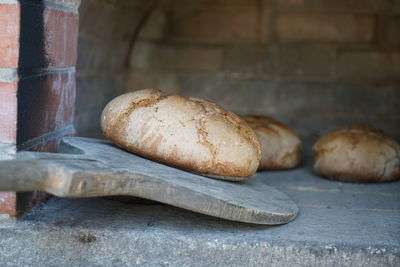 Close-up of bread on table