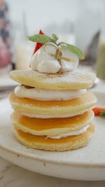 Close-up of cake in plate