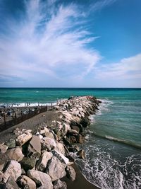 Scenic view of sea against sky