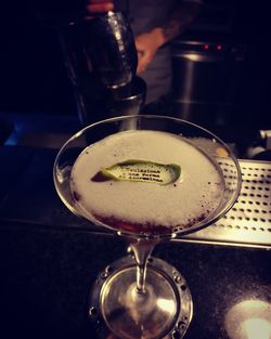 Close-up of drink on table