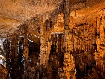 Rock formations in cave