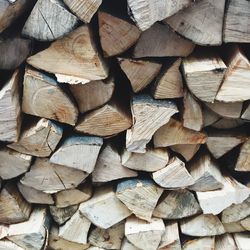 Full frame shot of firewood