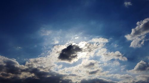 Low angle view of clouds in sky