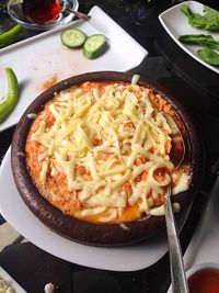 Close-up of served food