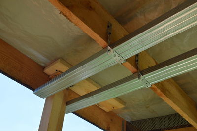 Low angle view of ceiling of building