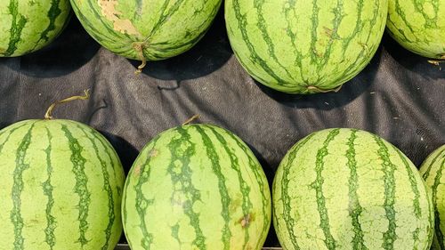 High angle view of fruits for sale at market stall