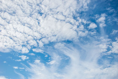 Low angle view of clouds in sky