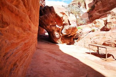 Rock formations in a canyon