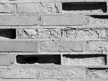 Low angle view of brick wall