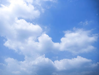 Low angle view of clouds in blue sky