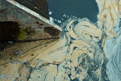 High angle view of sea shore