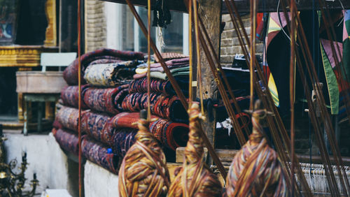 Blankets for sale at market