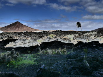 Scenic view of mountain against sky