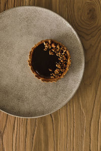 High angle view of breakfast on table