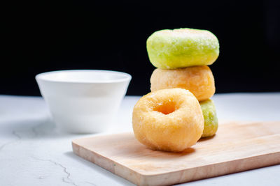 Close-up of fruits on table