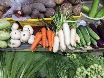 Full frame shot of vegetables for sale