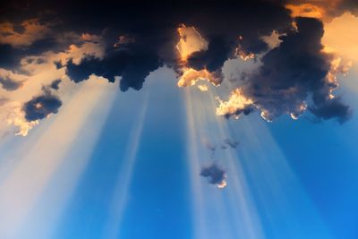 Low angle view of sky at night