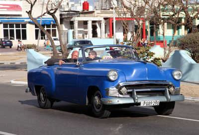 Cars on street in city