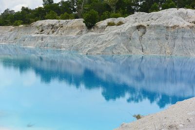 Reflection of trees on water