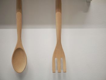 Directly above shot of clothes hanging on wall