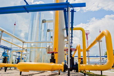 Low angle view of man standing in factory