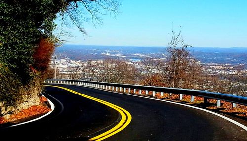 Road passing through highway