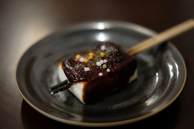 Close-up of ice cream in plate