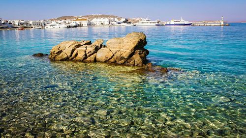 Rocks in sea