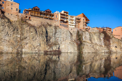 Low angle view of buildings against sky