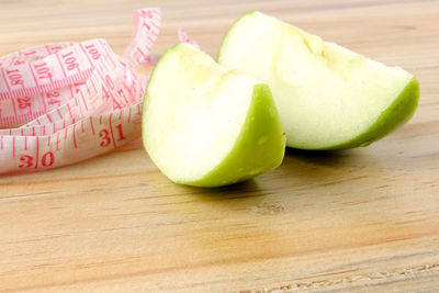 Close-up of fruits on cutting board