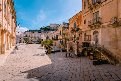 Piazza municipio in the historic center of scicli