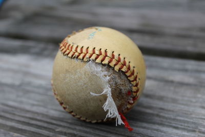 Close-up of ball on table