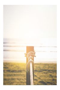 Scenic view of sea against clear sky during sunset