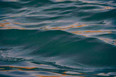 High angle view of reflection in sea