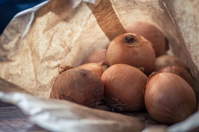 Close-up of eggs on table