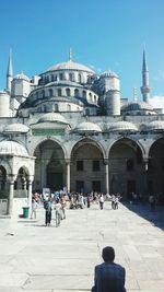 People at sultan ahmed mosque