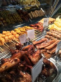 High angle view of food for sale at market