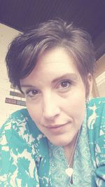 Close-up portrait of young woman