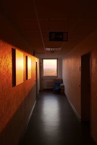 Empty corridor of building