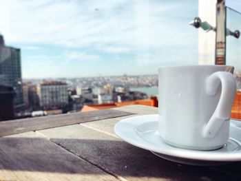 Close-up of coffee cup