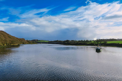 Scenic view of river against sky