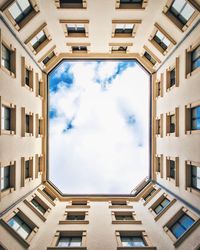 Low angle view of building against sky