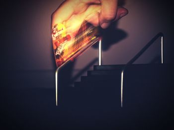 Close-up of hand holding smart phone