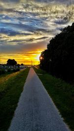 Road passing through field