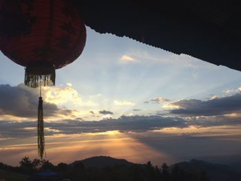 Low angle view of sky during sunset