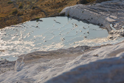 High angle view of beach