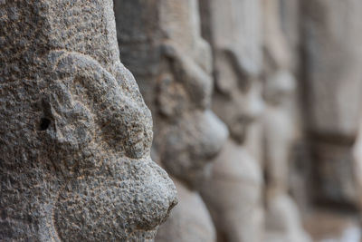 Statue of buddha against temple