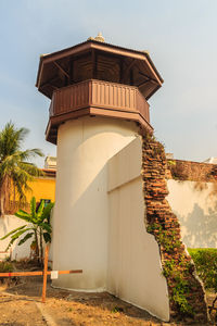 Low angle view of traditional building against sky