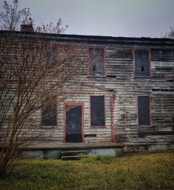 Exterior of old building against sky